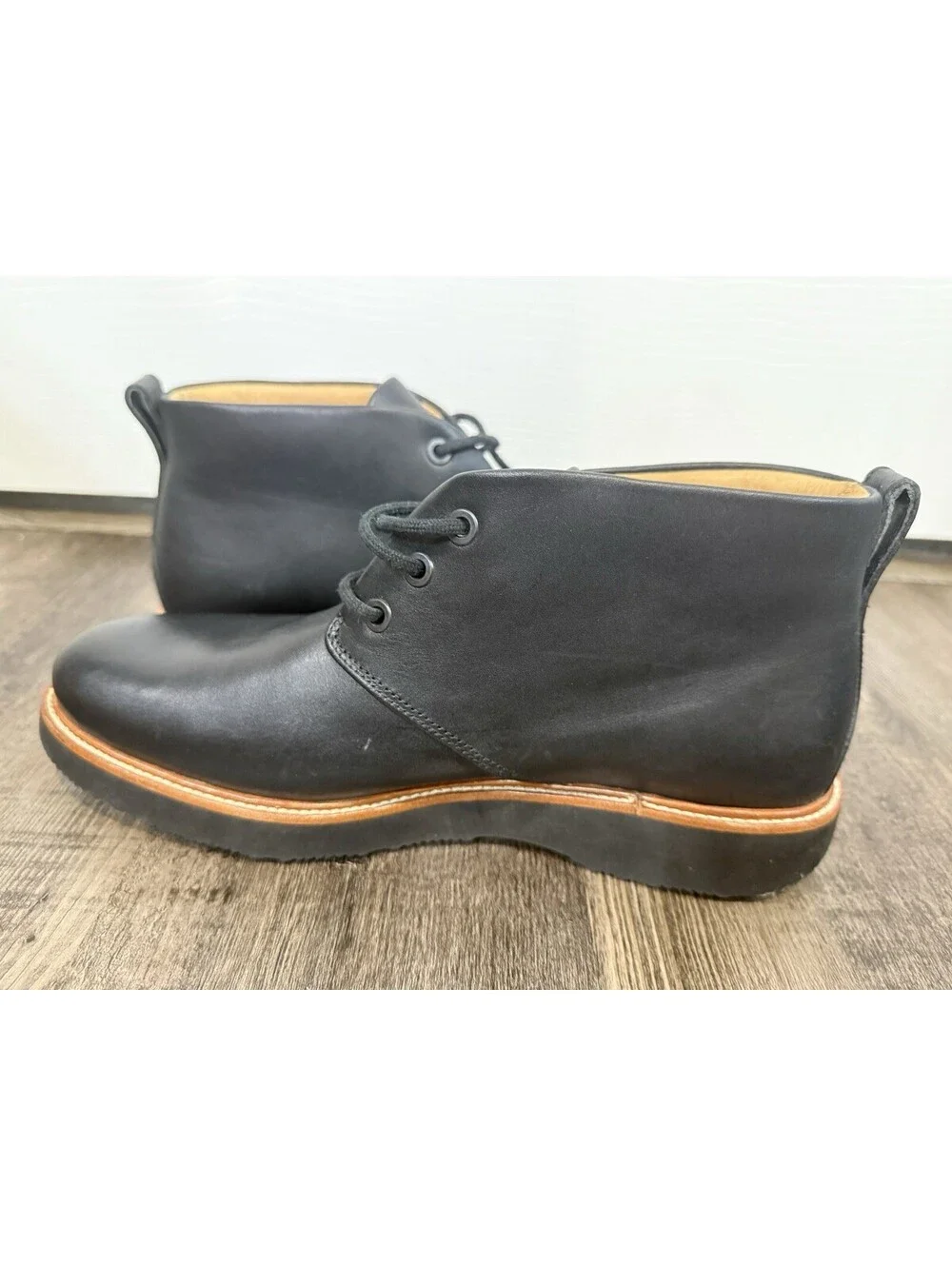 Samuel Hubbard Chukka Black Leather Boots Gore-tex Size US 7 M Men's